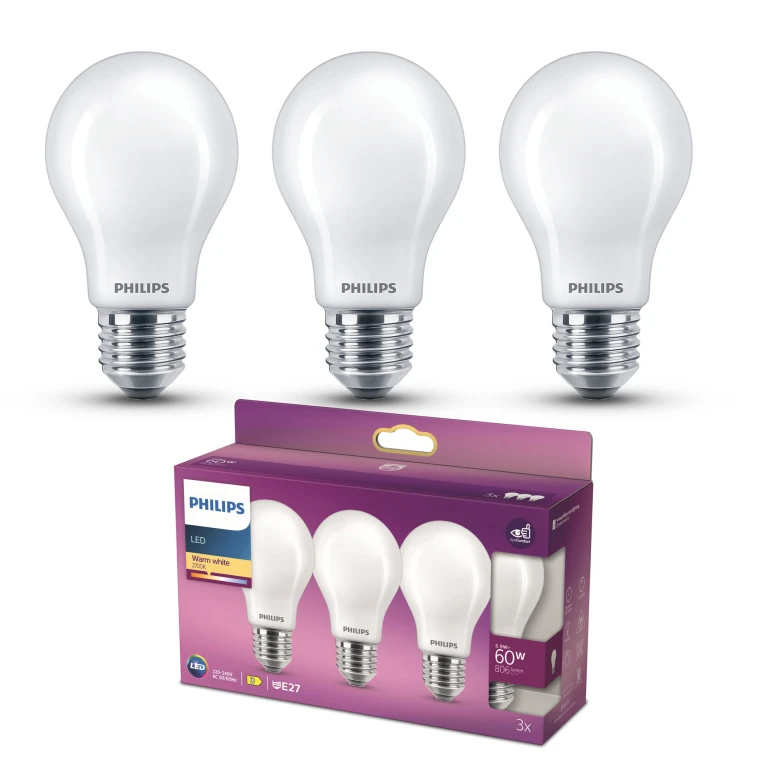 Philips LED-lamp A60 E27 Warm Wit Mat 60W