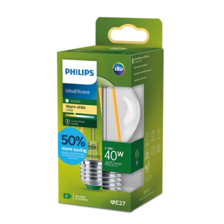 Philips LED Lichtbron E27 Peer Filament 485 Lm - 1 stuk