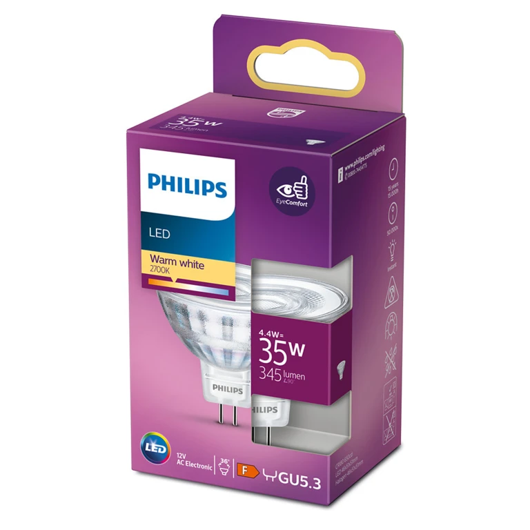 Philips LED Spot GU5.3 4.4W 345Lm - 1 stuk
