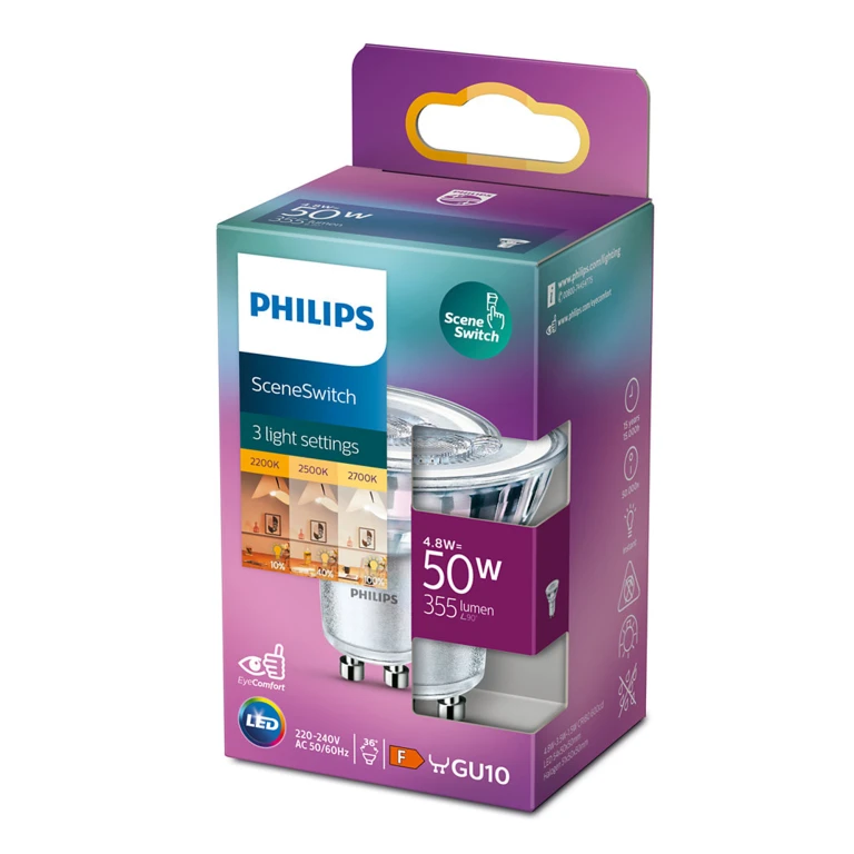 Philips LED spot GU10 355 Lm SceneSwitch - 1 stuk