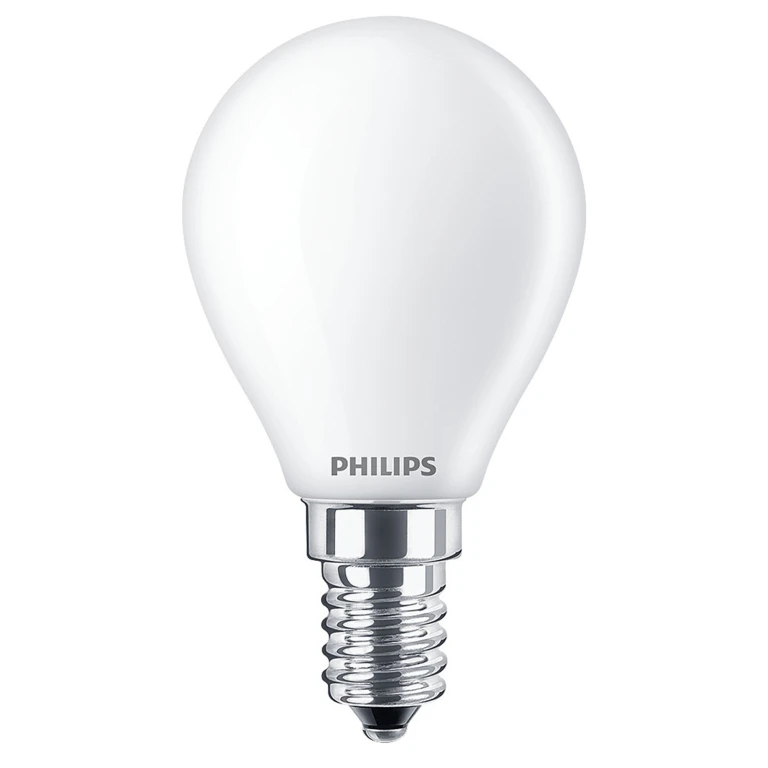 Philips LED lichtbron E14 kogel mat dimbaar 470Lm 1 stuk