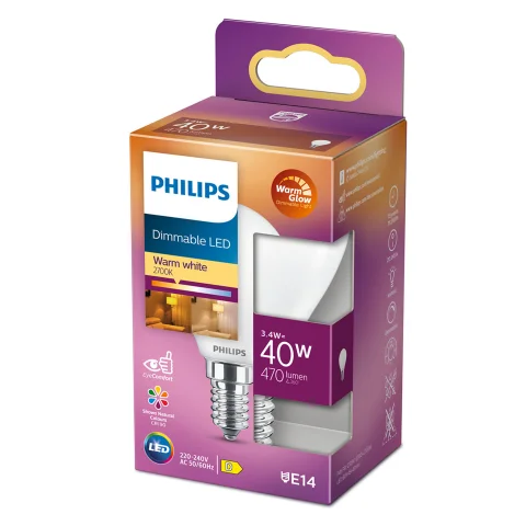 LED lamp E14 40W 470Lm kogel mat dimbaar