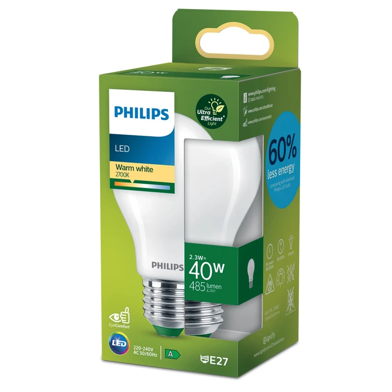 Philips LED A60 E27 Lichtbron 485 Lm Warm Wit - 1 stuk