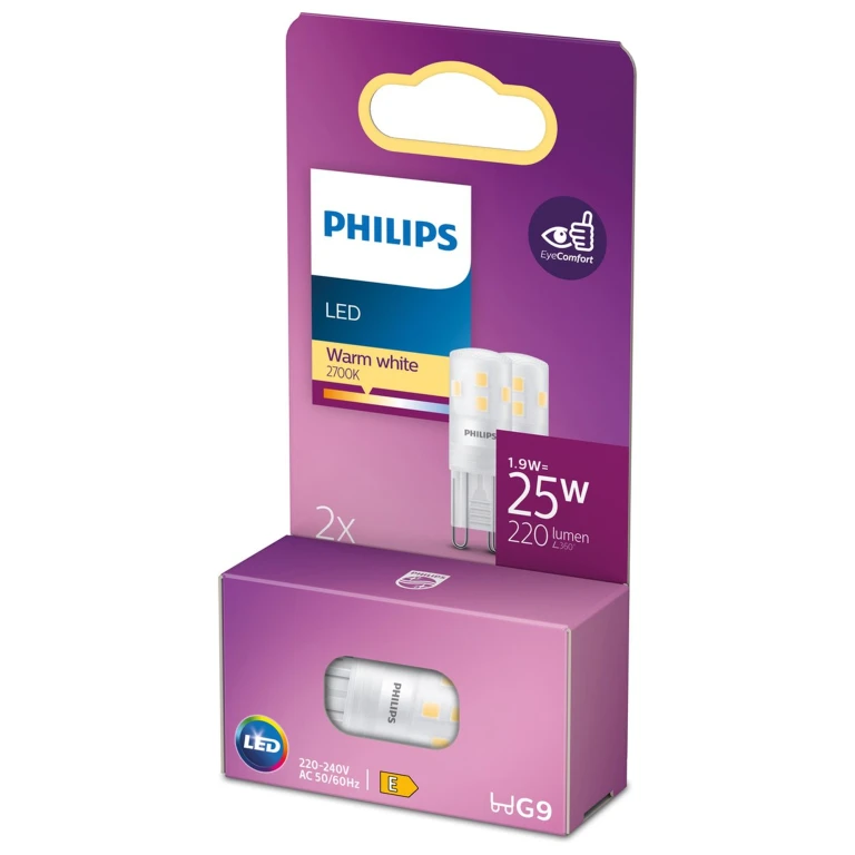 Philips LED Capsule G9 Lichtbron 1 stuk - Warm Wit 2700K