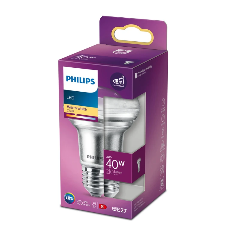 Philips LED Reflector Lamp R63 E27 3W 210Lm - 1 stuk