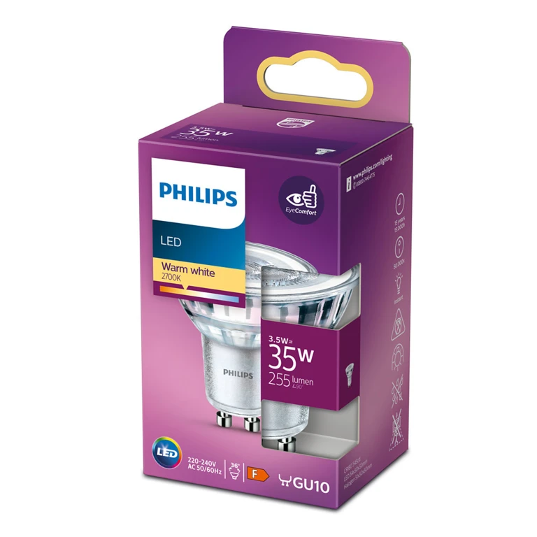 Philips LED Spot GU10 255Lm 2700K - 1 stuk