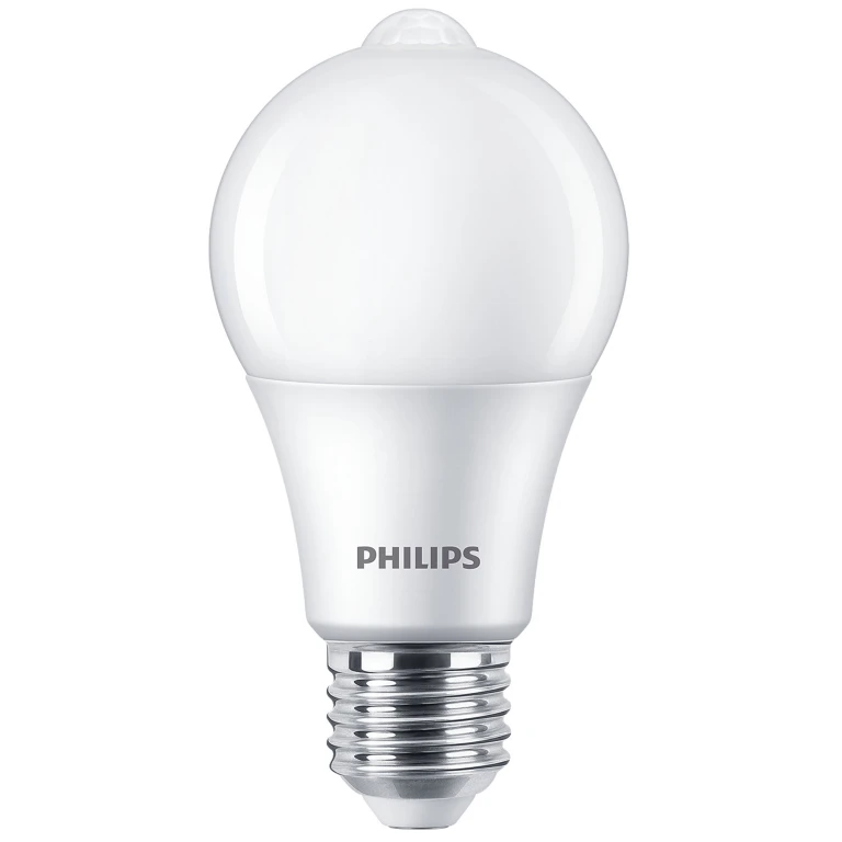 Philips LED lamp E27 peer mat met sensor - 8W 806Lm - 1 stuk