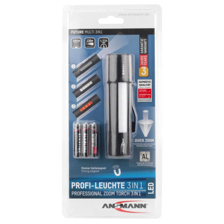 ANSMANN LED zaklamp Future 3-in-1 - 1 stuk