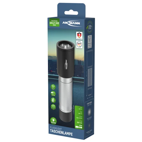 LED zaklamp 315Lm (+2xC)