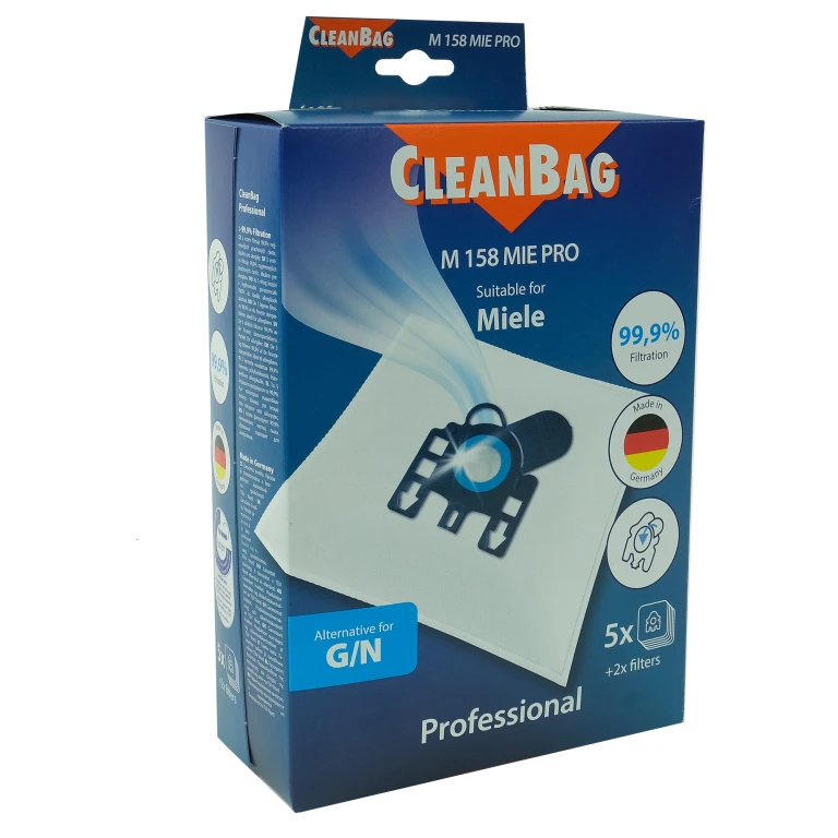 CLEANBAG Stofzuigerzakken Type G/H/N Professioneel - set van 5