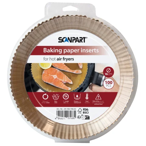 bakpapier inlegvellen Airfryer Ø16cm 100st.