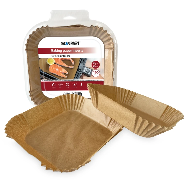 SCANPART Bakpapier Inlegvellen Airfryer 20x20cm - 100 stuk