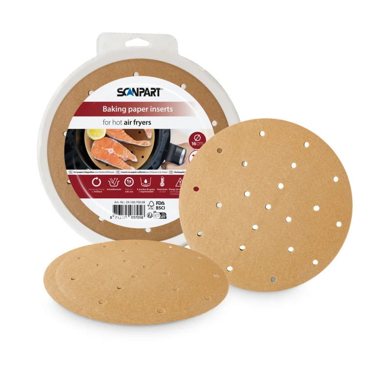 SCANPART Bakpapier Inlegvellen Airfryer 16 x 16 cm - 100 stuk