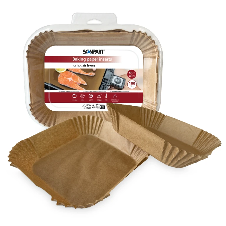 SCANPART Bakpapier Inlegvellen Airfryer 31 x 20,5 cm - set van 100 stuk