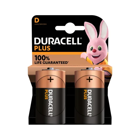 batterij alkaline plus 100% D 2st.