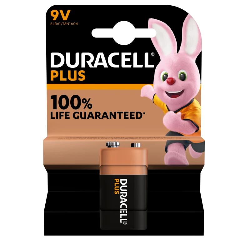 Duracell Alka Plus 9V Alkaline Batterij - 1 stuk