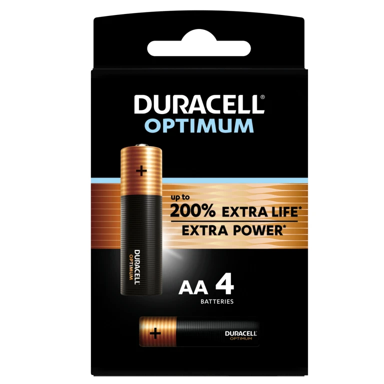 Duracell Optimum AA Alkaline Batterijen - set van 4 stuks