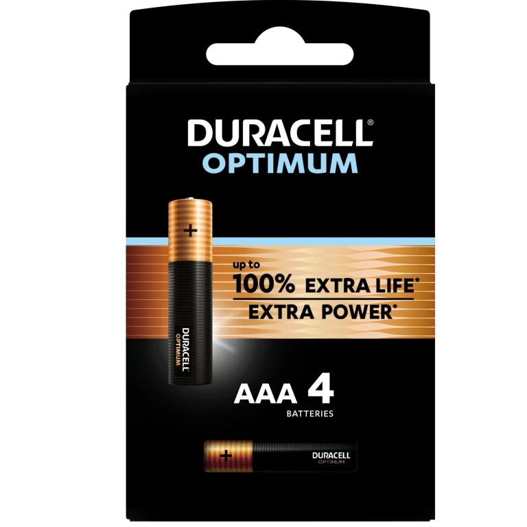 Duracell Optimum AAA Alkaline Batterijen - set van 4