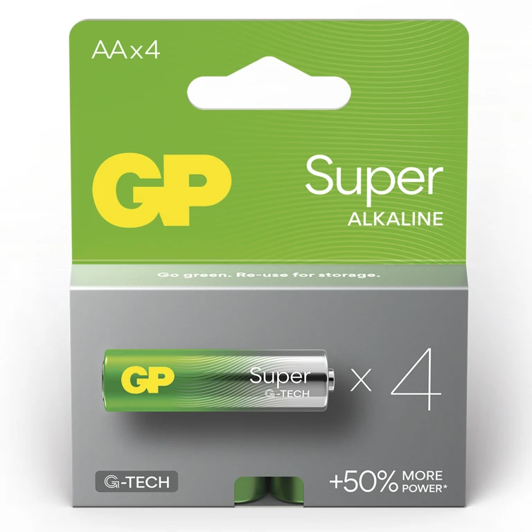 GP Batteries Super Alkaline AA Batterijen - set van 4 stuk