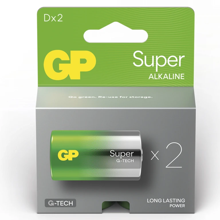 GP Batteries Super Alkaline D batterijen - set van 2 stuks