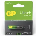 GP Batteries Ultra+ Alkaline AAA Batterijen - set van 4 stuks