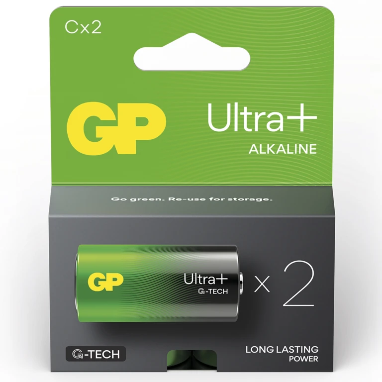 GP Batteries Ultra+ Alkaline C Batterijen - 2 stuks