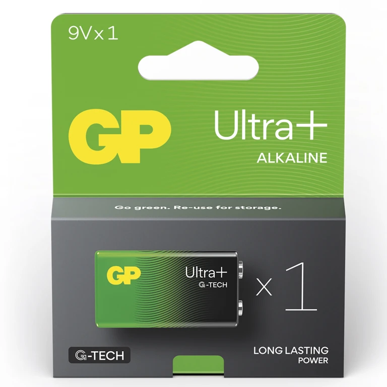 GP Batteries Ultra+ Alkaline 9V Batterij - 1 stuk