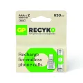oplaadbare batterij NiMH 2x AAA 650mAh