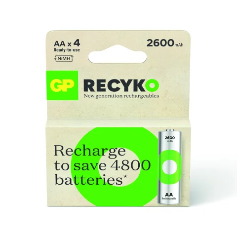 oplaadbare batterij NiMH 4x AA 2600mAh