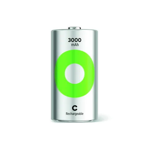 oplaadbare batterij NiMH 2x C 3000mAh