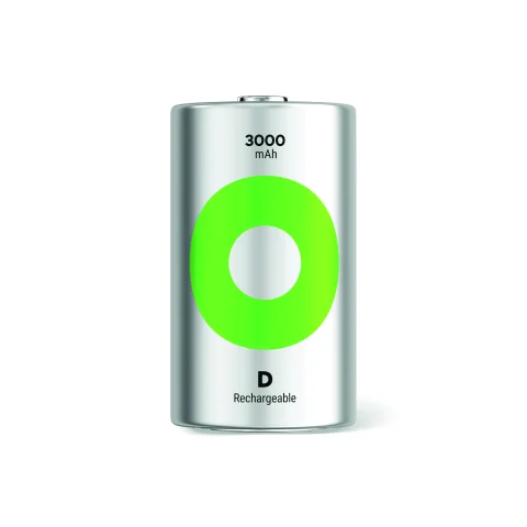 oplaadbare batterij NiMH 2x D 3000mAh