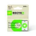 oplaadbare batterij NiMH 1x 9V 200mAh