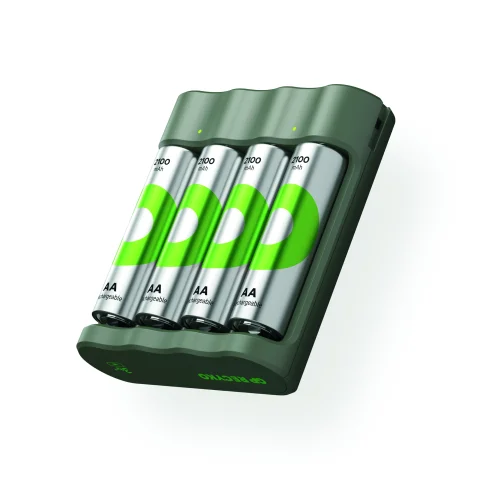 batterijlader + 4xAA 2100mAh