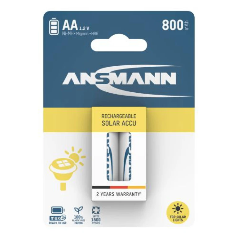 Ansmann Solar AA oplaadbare batterij 800mAh - 1 stuk