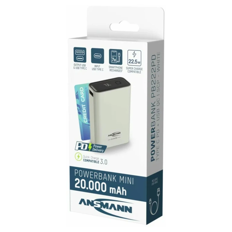 Powerbank 20000mAh Zwart