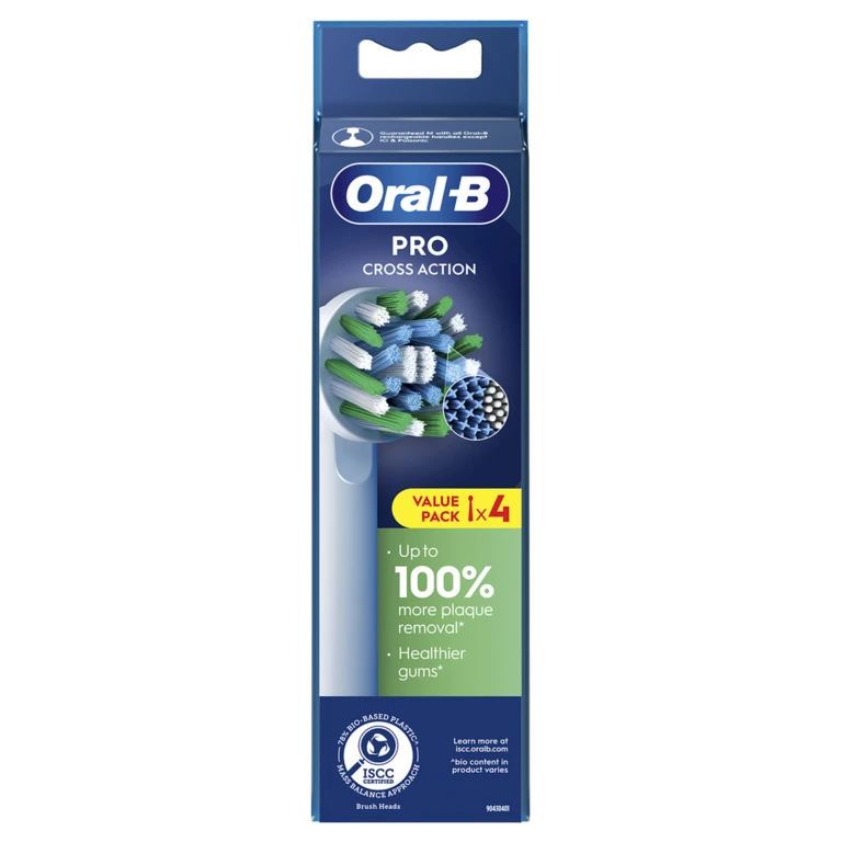 Oral-B Opzetborstels Pro CrossAction Wit - Set van 4