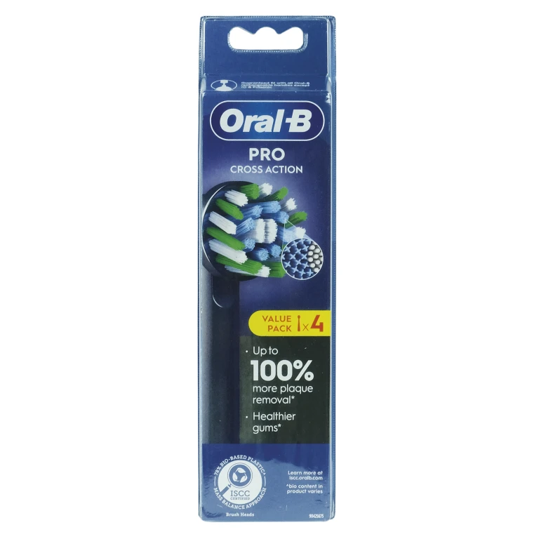 Oral-B Opzetborstels Pro CrossAction Zwart - set van 4