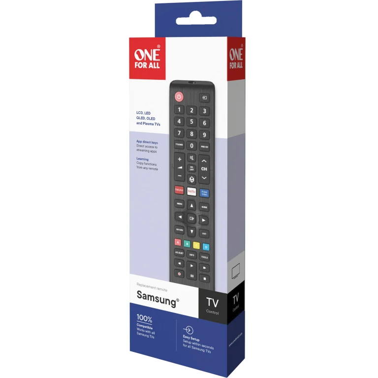 One For All Universele Afstandsbediening Zwart voor Samsung TV