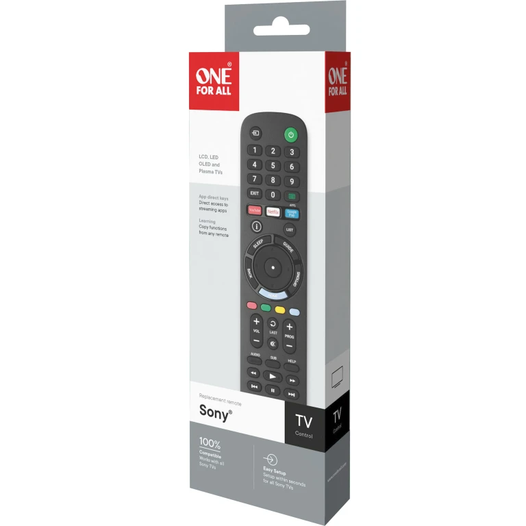 One For All Universele Afstandsbediening voor Sony TV Zwart