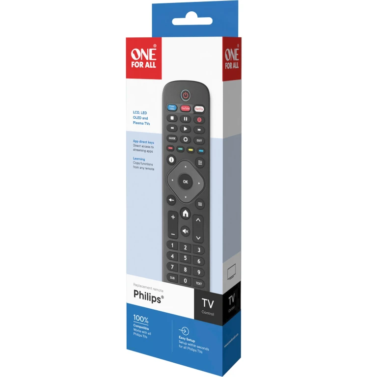 One For All Universele Afstandsbediening voor Philips TV Zwart