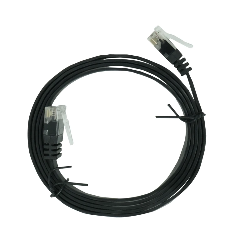 SCANPART Netwerkkabel (UTP) Plat CAT6 Zwart 1,0m 1 stuk