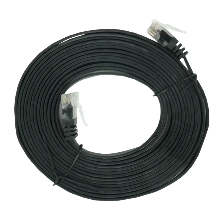 SCANPART Netwerkkabel (UTP) CAT6 Plat Zwart 3,0m 1 stuk