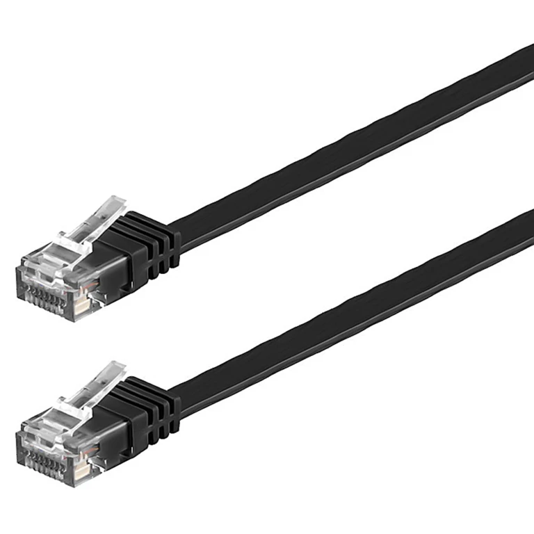 SCANPART UTP-netwerkkabel plat CAT6 5,0m zwart
