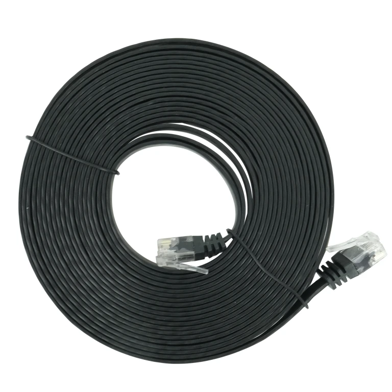 SCANPART UTP-netwerkkabel plat CAT6 5,0m zwart