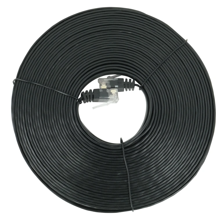 SCANPART Netwerkkabel UTP Plat CAT6 Zwart 15m 1 stuk