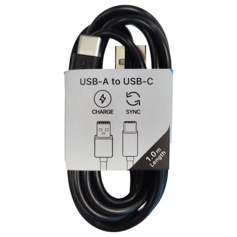 Musthavz to Go USB-A naar UBC-C kabel zwart 1m