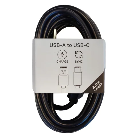 MTG laadk.USB-A->USB-C 2m zw