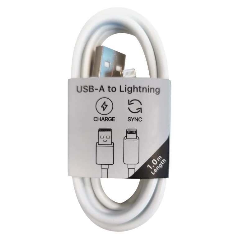 MUSTHAVZ USB-kabel USB-A naar Lightning Wit 1m
