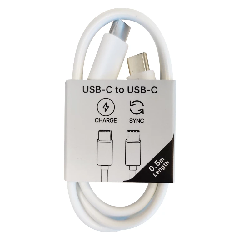 MUSTHAVZ USB-C naar USB-C laadkabel wit 0,5m - 1 stuk