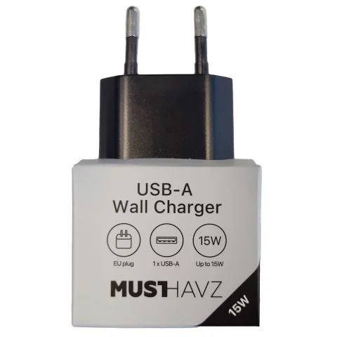 MTG thuislader USB-A 15W zwart